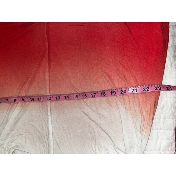 Young Fabulous & Broke Red & White Gradient Loose Fit tunic Women's Shirt Size S - Picture 3 of 7